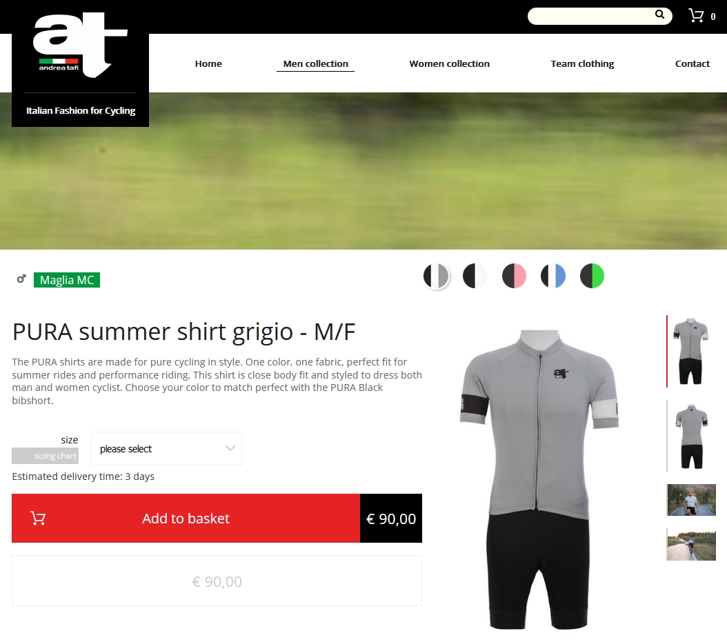 Site de vente en ligne Andrea Tafi